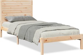 vidaXL tömör fa extra hosszú ágykeret matrac nélkül 90 x 220 cm