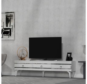 TV asztal/szekrény Vadiki 2 (fehér + ezüst) . 1095404