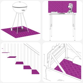 Alumínium Rácsos Lemezek 4 db Csúszásmentes 70x40 cm
