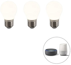 3 db-os készlet okos E27-es szabályozható LED izzó P45 4,5W 400lm 2200-4000K