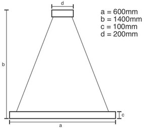 LED állítható fényerejű csillár kábellel LED/40W/230V 3000-6500K króm, DO