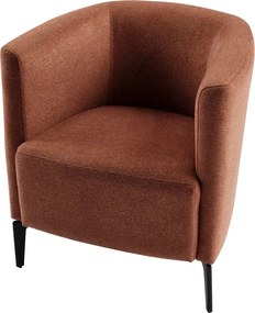 Design fotel, terrakotta/fekete, KAPY