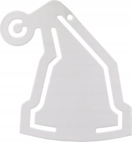 Rozsdamentes acél karácsonyfa medál "Télapó sapka" dísz 9 cm