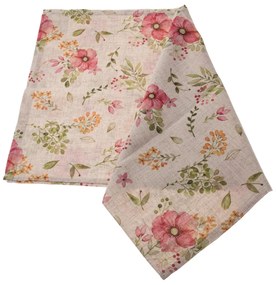 Virágok vízálló asztali futó, 40 x 140 cm