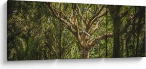 Fa képe (órával) (90x30 cm)