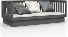 vidaXL szürke tömör fenyőfa kanapéágy 80 x 200 cm