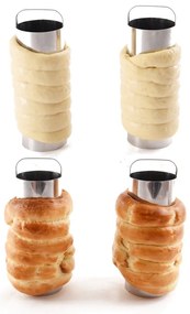 Rozsdamentes acél kürtöskalács sütőforma szett 2 db-os ø 6 cm – Orion