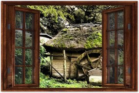 Poszterek 90x60 Vízimalom nádtetővel