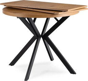 Bővíthető Étkezőasztal Arany/Fekete Színben. DORIAN 80-160 cm