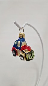 Karácsonyfadísz üvegből Buldózer