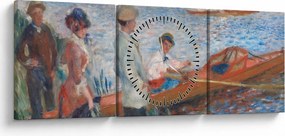 Kép - Auguste Renoir, Oarsmen at Chatou, reprodukciók (órával) (90x30 cm)