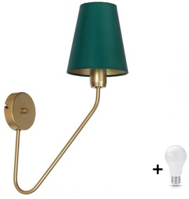 Milagro VICTORIA zöld fali lámpa (MLP4906) 1xE27 + ajándék LED izzó
