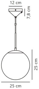 Nordlux - Csillár zsinóron GRANT 1xE27/25W/230V átm. 25 cm