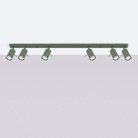 Zöld spotlámpa 6x117 cm Etna – Sollux