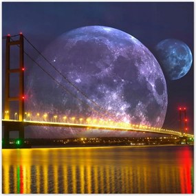 Poszterek 30x30 Méltóságteljes hold híd