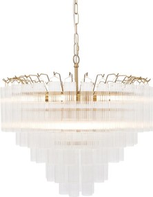 ENDON 114199 TOULOUSE Glamour Függesztett Lámpa Sárgaréz, Átlátszó G9 IP20