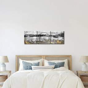 Kép - Absztrakció (órával) (90x30 cm)