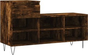vidaXL füstös tölgy színű szerelt fa cipősszekrény 102 x 36 x 60 cm