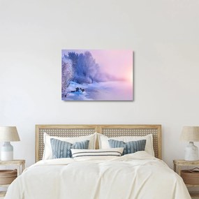 Kép - Befagyott folyó (üvegen) (70x50 cm)