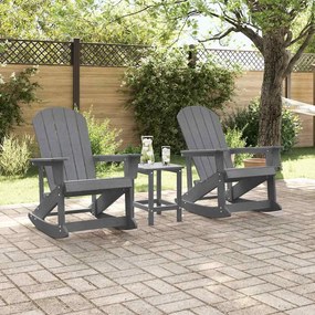 Adirondack hintás székek 2 pcs Világosszürke HDPE