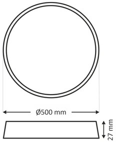 LED mennyezeti lámpa LED/40W/230V 3000/4000/6500K átm. 50 cm barna