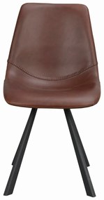 Alpha barna étkezőszék fekete lábakkal - Rowico
