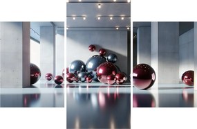 Kép - 3D tér gömbökkel II. (90x60 cm)