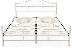 Mimi fém ágykeret ajándék ágyráccsal több méretben és színben-Fehér 140x200cm