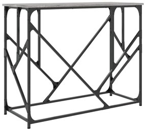 szürke sonoma színű szerelt fa tálalóasztal 100x40x80 cm
