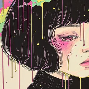 Poszter 70x70cm Színes csíkok