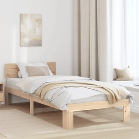 Ágykeret fejtámlával 80x200 cm Tömör fenyőfából