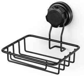Bestlock Black Soap &amp; Sponge Holder fekete öntapadós fali szappantartó - Compactor