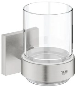 GROHE Start Cube tartozékok Üveg tartóval szuperacél 41097DC0