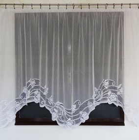 Mg Függöny Lena 663/50 Fehér Hullám 280X150 szalaggal