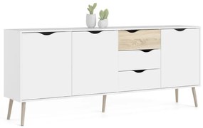 Fehér komód 196x82x39 cm Oslo – Tvilum