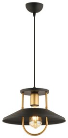 Csillár zsinóron 1xE27/40W/230V fekete/arany