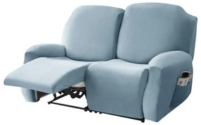 Relax Fotel Huzat (bársonyos, 2 üléses, égszínkék, rugalmas)