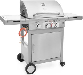 CALIFORNIA BBQ gázgrill, 4 égővel, nyomáscsökkentő szeleppel, ezüst Penta CZ