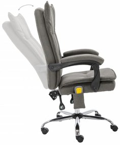 szürke szövet masszázsfunkciós irodaszék