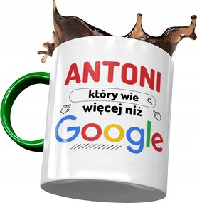 Zöld bögre Antal Kollégának Ajándék Nyomtatott Fotóval