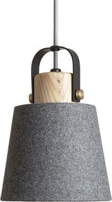 RENDL CHOUPETTE závěsná černošedá textil/dřevo 230V LED E27 11W