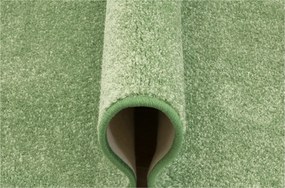 Hálószoba Nappali Szőnyeg Gumírozott Zöld Puha Carousel 200x200 cm