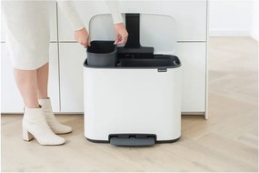 Fehér acél szelektív pedálos szemetes 34 l Bo – Brabantia