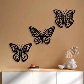 Butterflies fém fali dekoráció, 32×26 cm