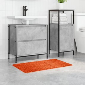 Fürdőszőnyeg Téglalap Alakú Narancs 50x80 cm Poliészter Csúszásmentes