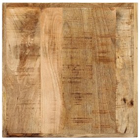 Tömör mangófa és vas bárasztal 55 x 55 x 107 cm