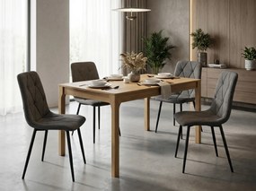 Sötétszürke LIBRA STONE GREY szék fekete lábakkal