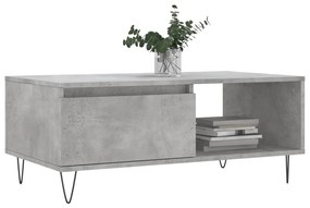 Betonszürke szerelt fa dohányzóasztal 90x50x36,5 cm