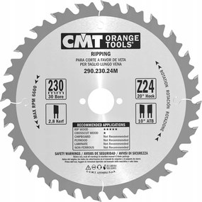 Cmt Fűrész 230x30x24Z/ fához hosszanti vágás