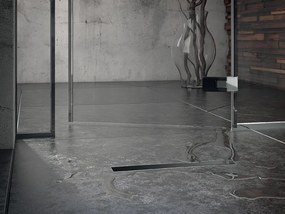 Laveo Basso, lineáris lefolyó ráccsal 90 cm, fekete, LAV-COB_790S